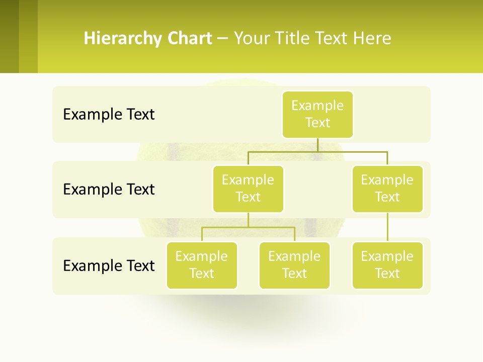 A Yellow Tennis Ball On A White Background PowerPoint Template