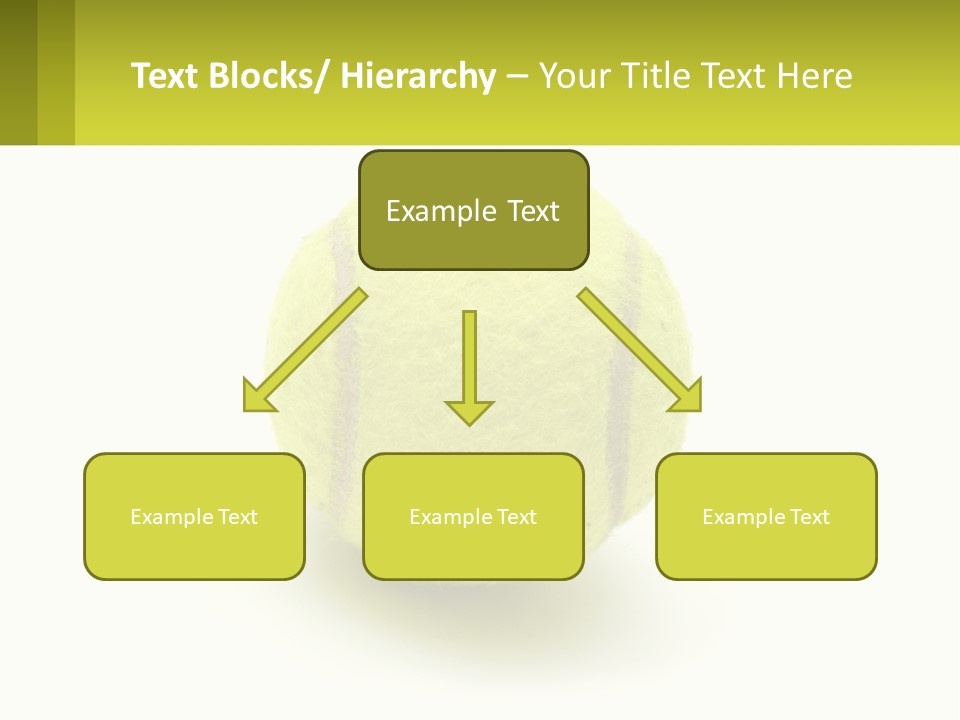 A Yellow Tennis Ball On A White Background PowerPoint Template