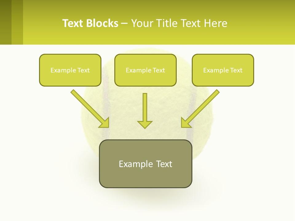 A Yellow Tennis Ball On A White Background PowerPoint Template