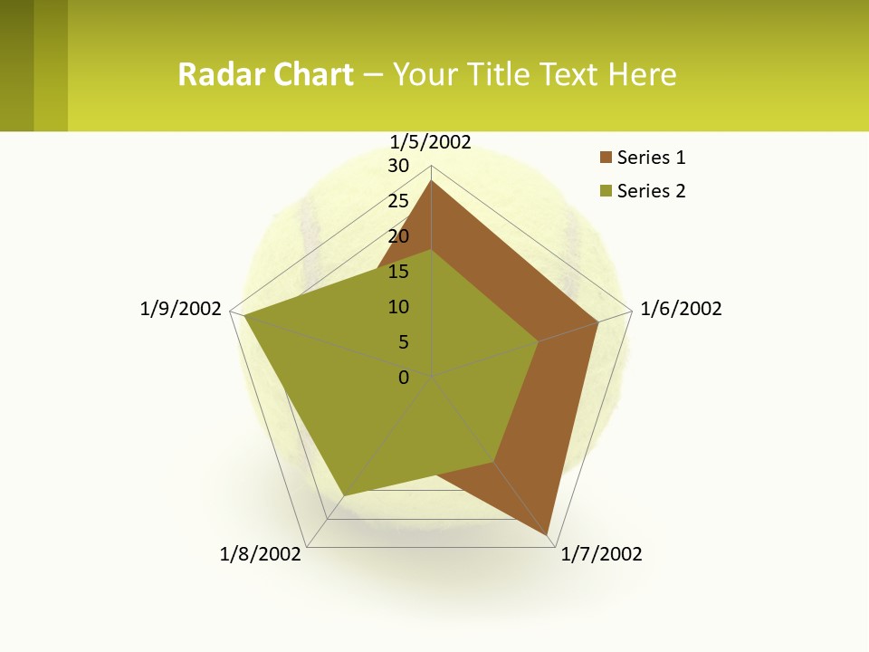 A Yellow Tennis Ball On A White Background PowerPoint Template