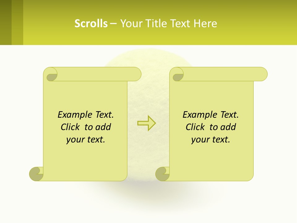 A Yellow Tennis Ball On A White Background PowerPoint Template
