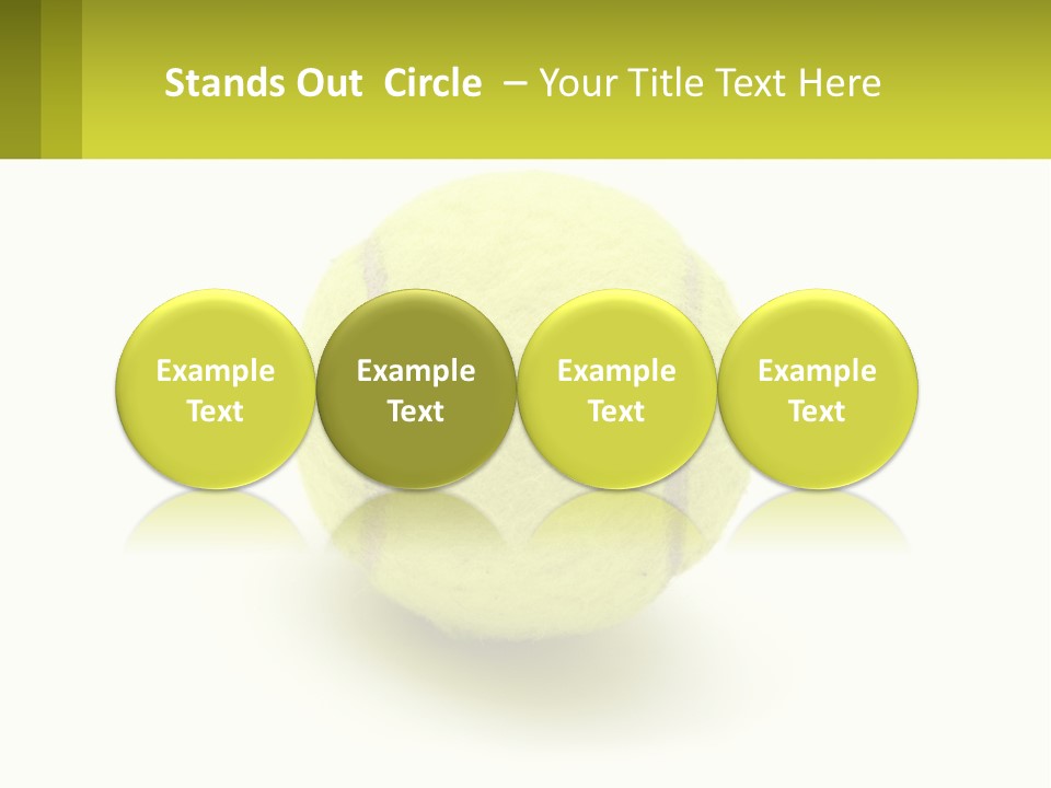 A Yellow Tennis Ball On A White Background PowerPoint Template