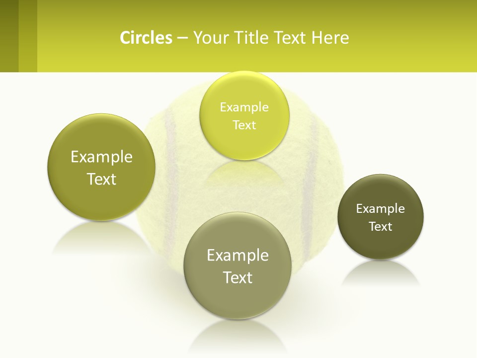 A Yellow Tennis Ball On A White Background PowerPoint Template