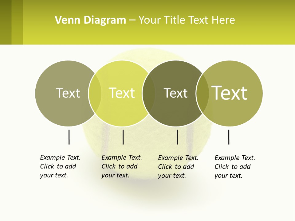 A Yellow Tennis Ball On A White Background PowerPoint Template