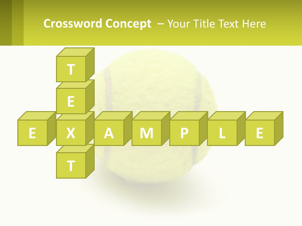 A Yellow Tennis Ball On A White Background PowerPoint Template