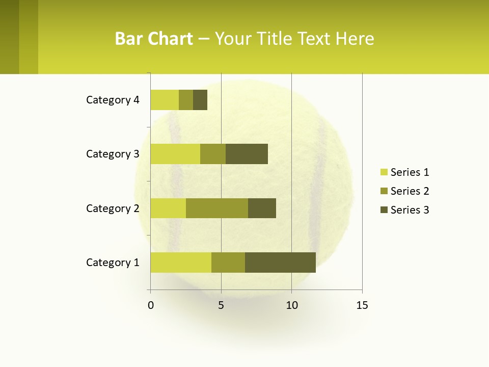 A Yellow Tennis Ball On A White Background PowerPoint Template