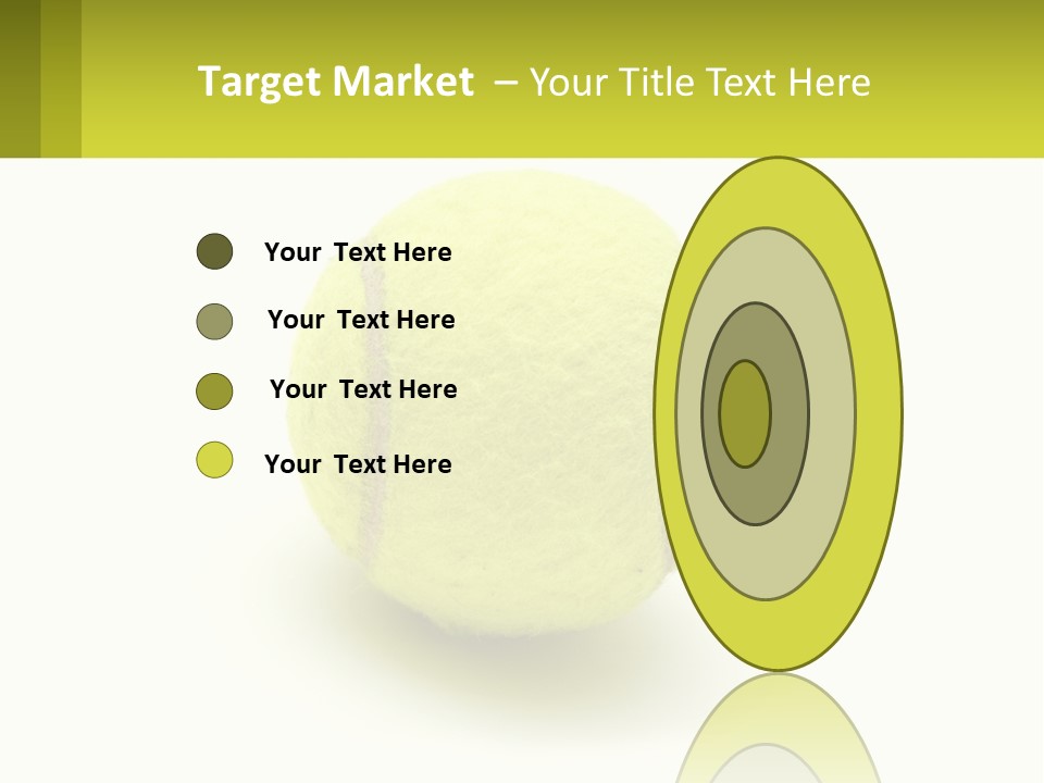 A Yellow Tennis Ball On A White Background PowerPoint Template