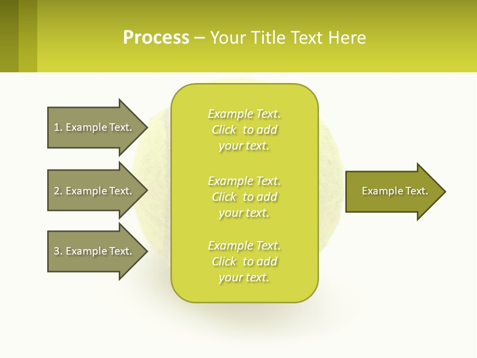 A Yellow Tennis Ball On A White Background PowerPoint Template