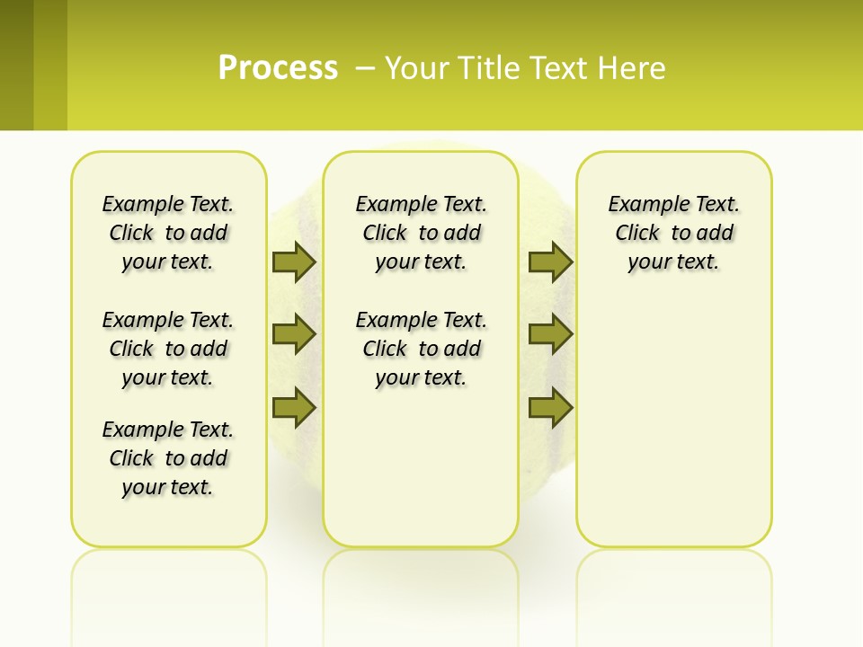 A Yellow Tennis Ball On A White Background PowerPoint Template