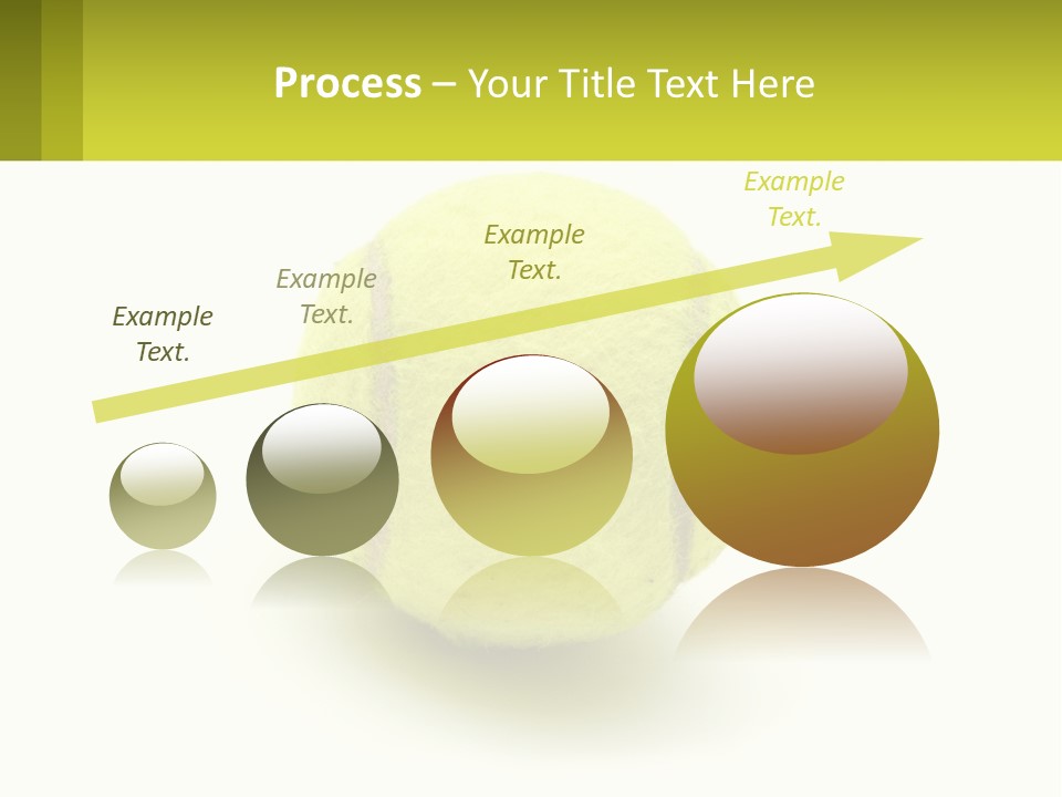 A Yellow Tennis Ball On A White Background PowerPoint Template