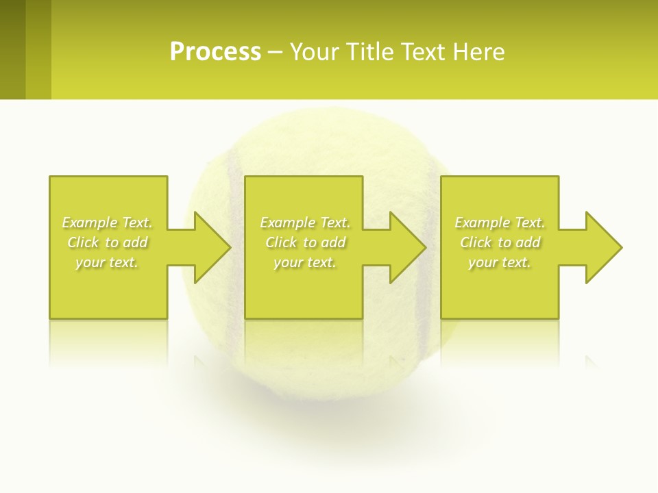 A Yellow Tennis Ball On A White Background PowerPoint Template