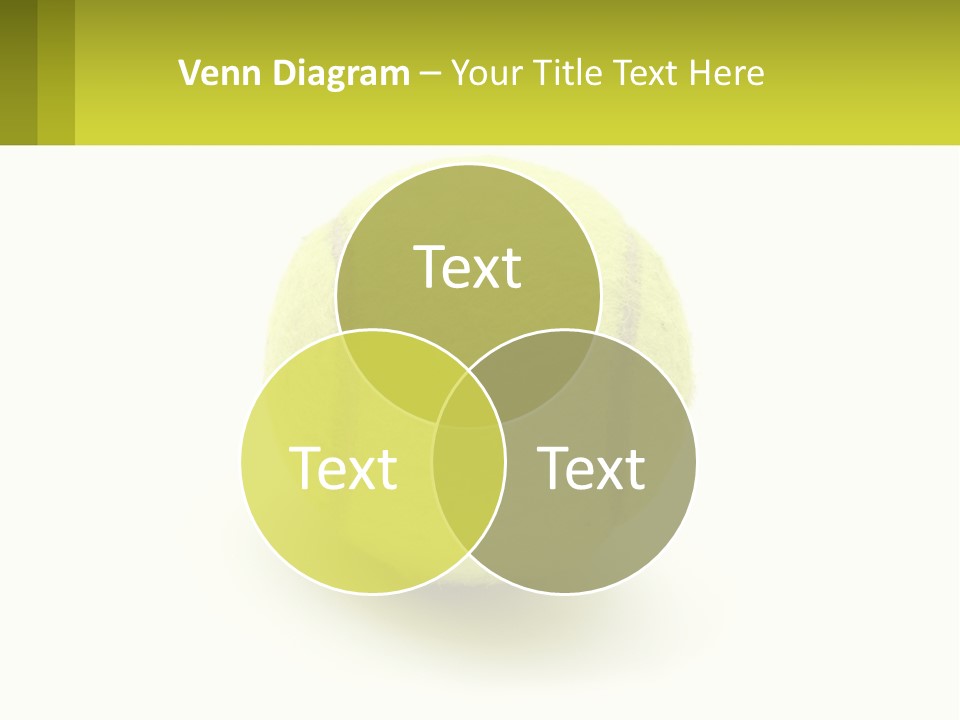 A Yellow Tennis Ball On A White Background PowerPoint Template