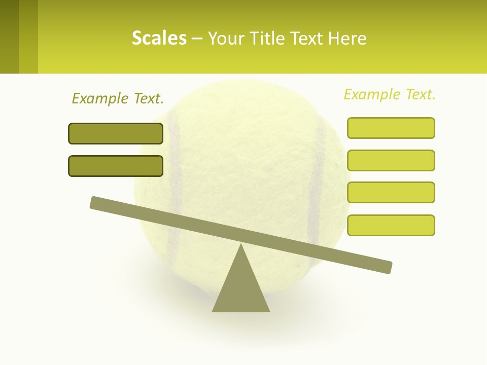 A Yellow Tennis Ball On A White Background PowerPoint Template