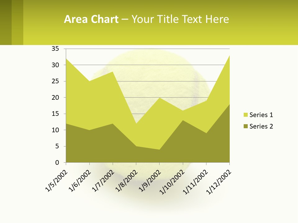 A Yellow Tennis Ball On A White Background PowerPoint Template