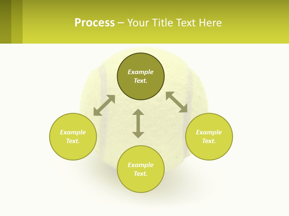 A Yellow Tennis Ball On A White Background PowerPoint Template