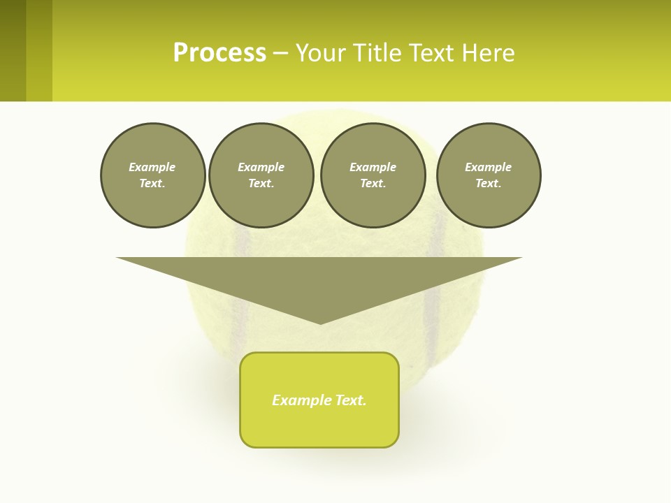 A Yellow Tennis Ball On A White Background PowerPoint Template
