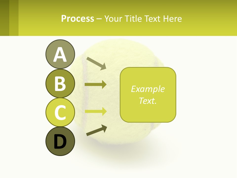 A Yellow Tennis Ball On A White Background PowerPoint Template