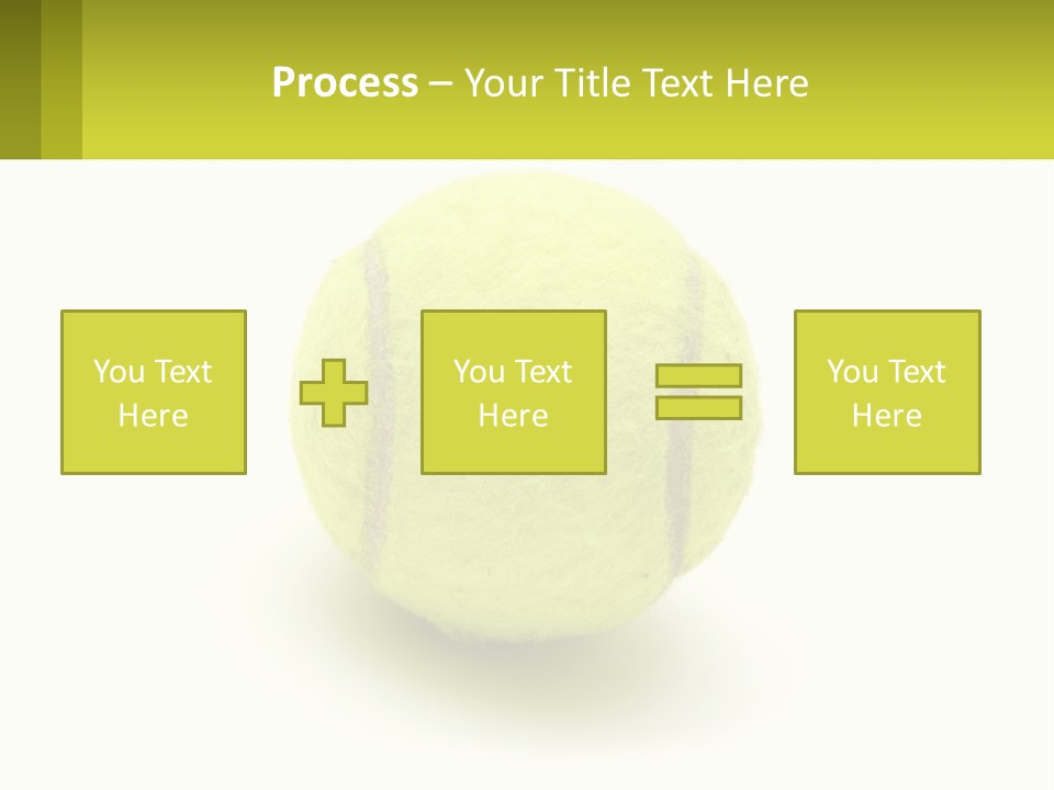 A Yellow Tennis Ball On A White Background PowerPoint Template