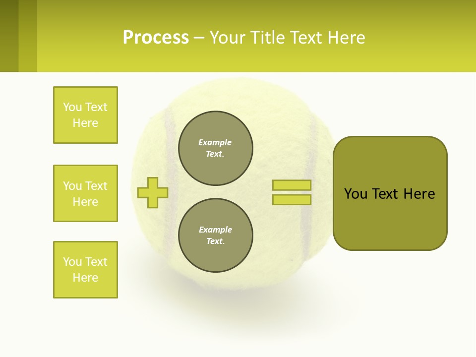 A Yellow Tennis Ball On A White Background PowerPoint Template