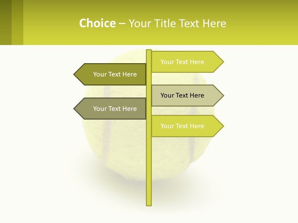 A Yellow Tennis Ball On A White Background PowerPoint Template