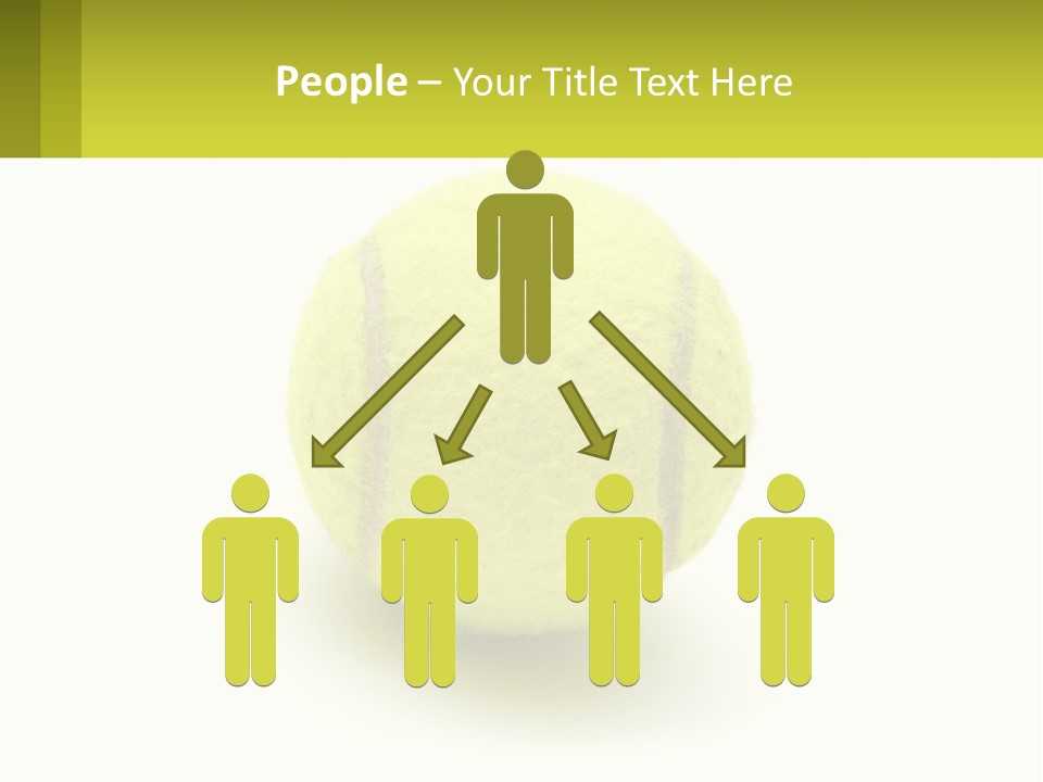 A Yellow Tennis Ball On A White Background PowerPoint Template