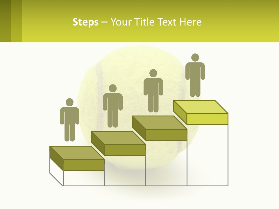 A Yellow Tennis Ball On A White Background PowerPoint Template