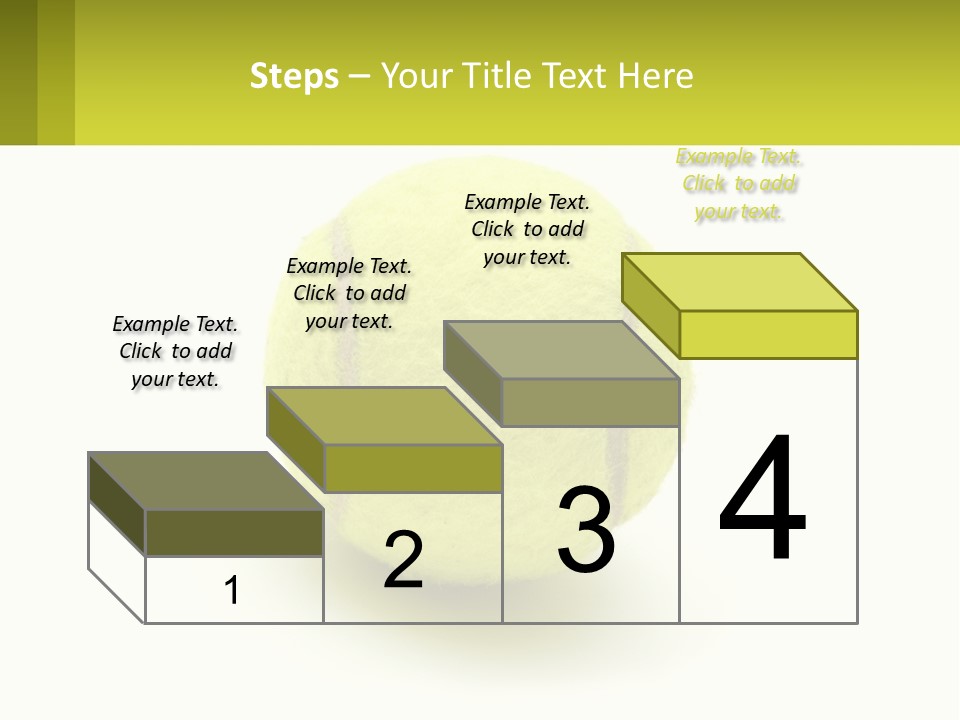A Yellow Tennis Ball On A White Background PowerPoint Template