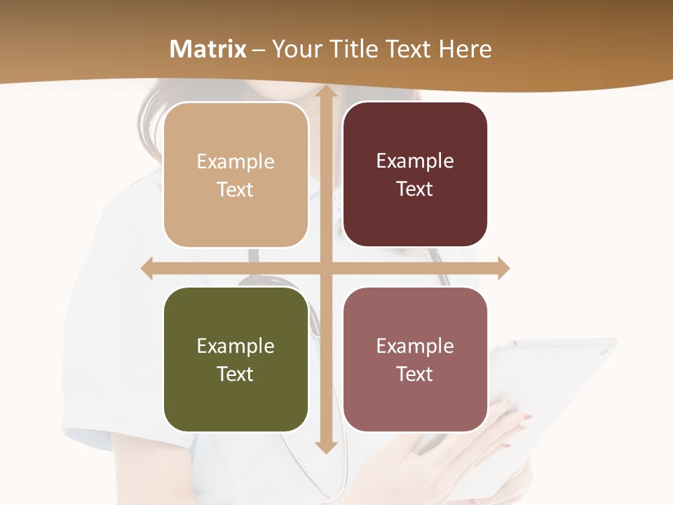 A Woman Doctor With A Stethoscope In Her Hand PowerPoint Template