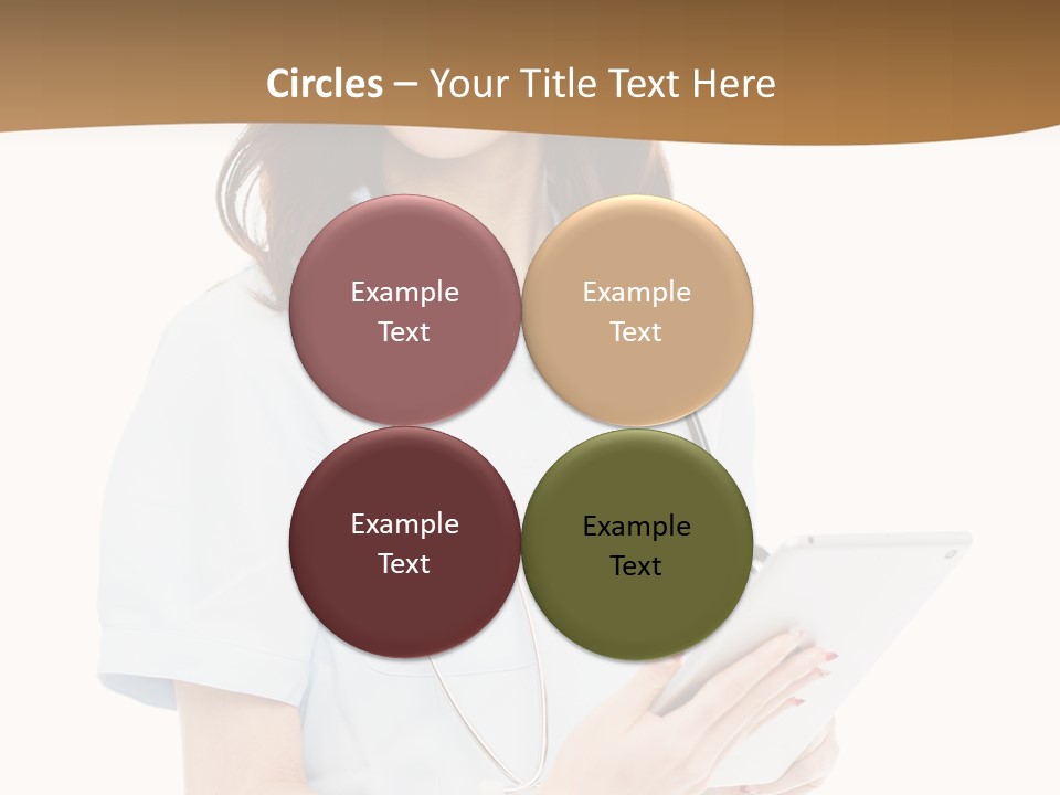 A Woman Doctor With A Stethoscope In Her Hand PowerPoint Template