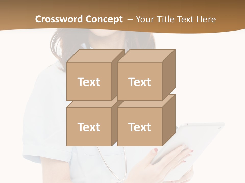 A Woman Doctor With A Stethoscope In Her Hand PowerPoint Template