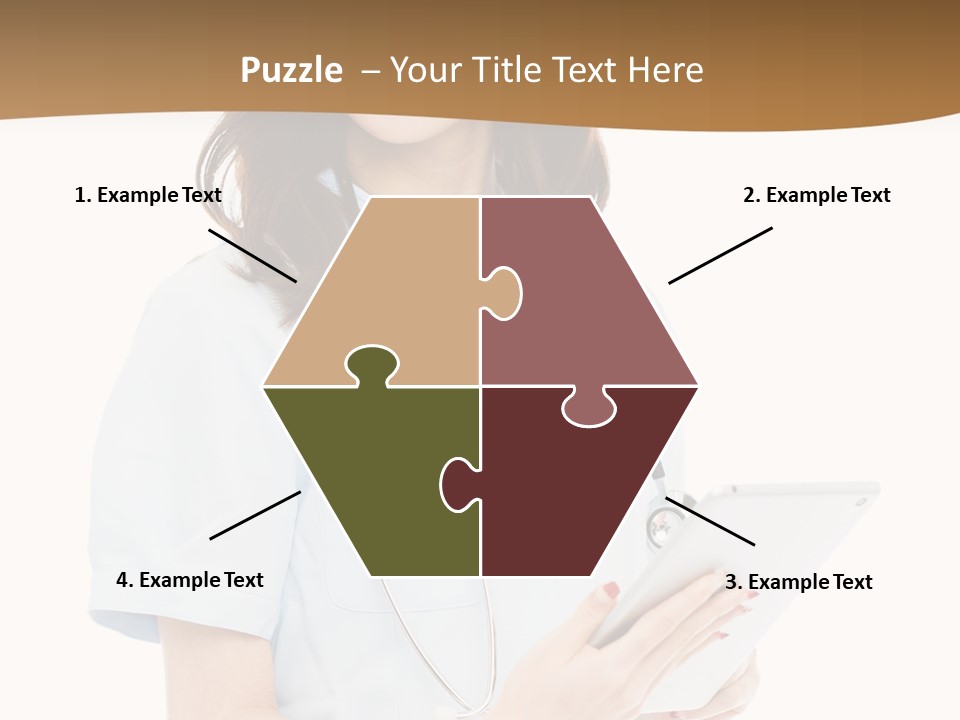 A Woman Doctor With A Stethoscope In Her Hand PowerPoint Template