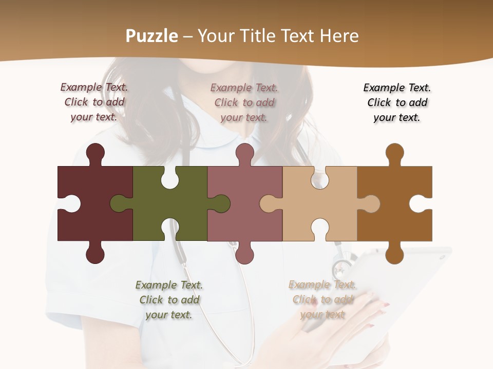 A Woman Doctor With A Stethoscope In Her Hand PowerPoint Template