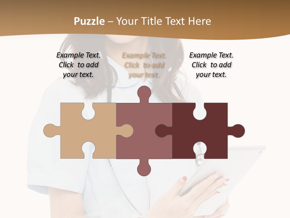 A Woman Doctor With A Stethoscope In Her Hand PowerPoint Template