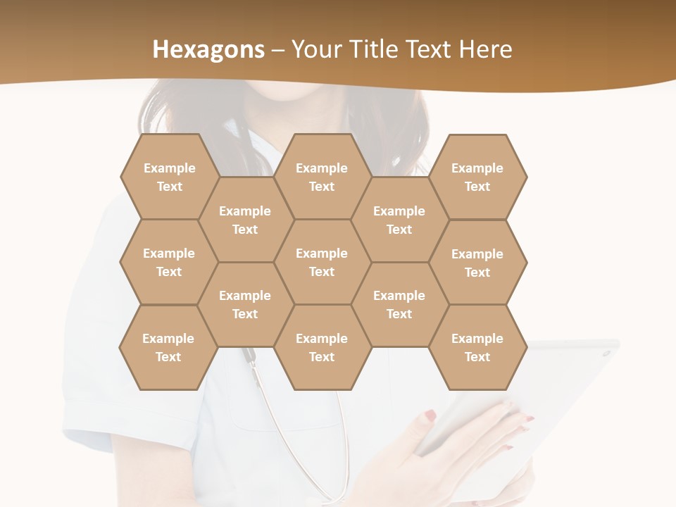 A Woman Doctor With A Stethoscope In Her Hand PowerPoint Template