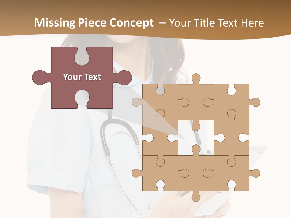 A Woman Doctor With A Stethoscope In Her Hand PowerPoint Template