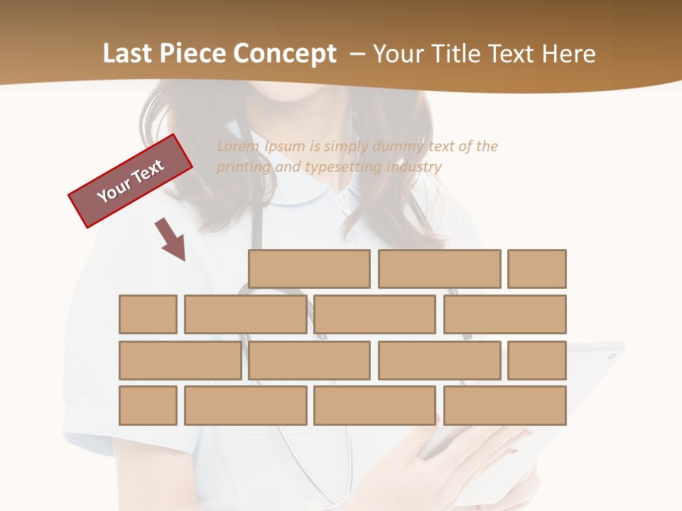 A Woman Doctor With A Stethoscope In Her Hand PowerPoint Template