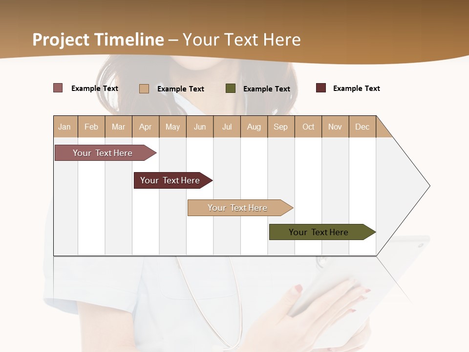 A Woman Doctor With A Stethoscope In Her Hand PowerPoint Template