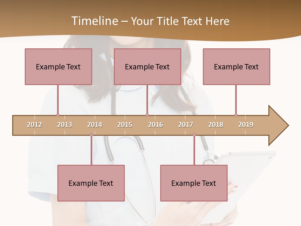 A Woman Doctor With A Stethoscope In Her Hand PowerPoint Template