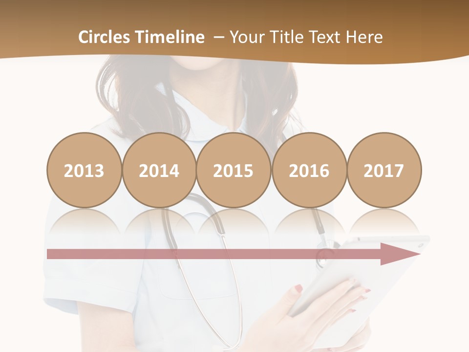 A Woman Doctor With A Stethoscope In Her Hand PowerPoint Template