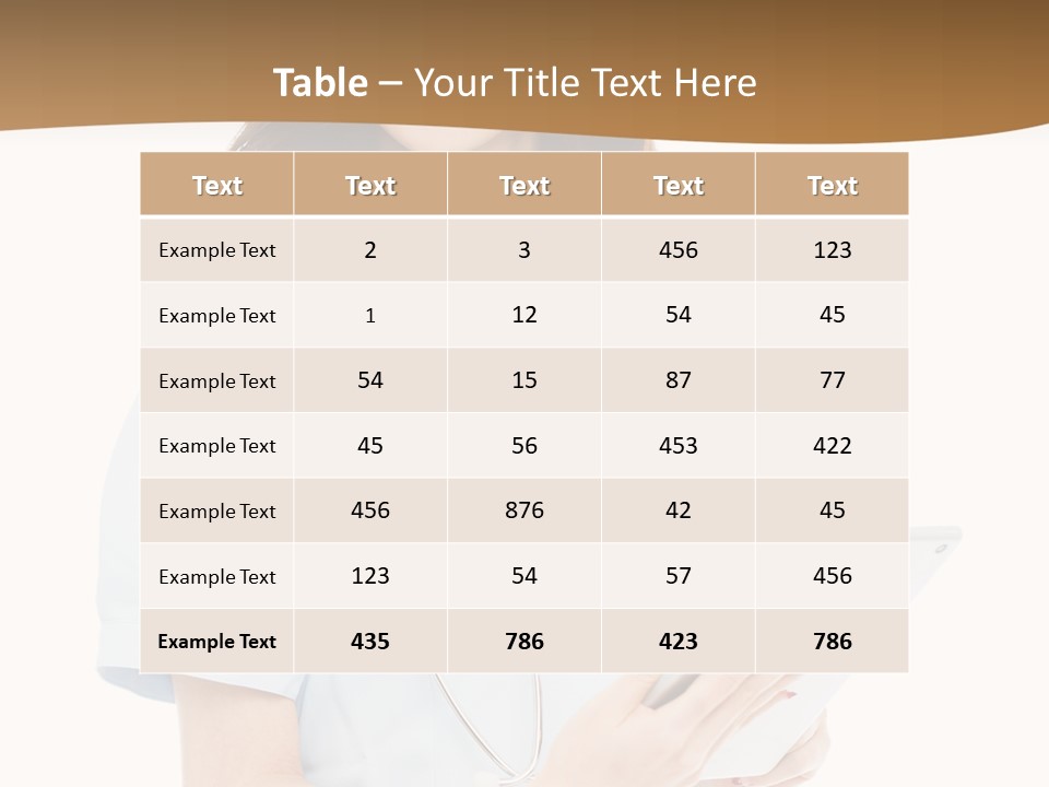 A Woman Doctor With A Stethoscope In Her Hand PowerPoint Template