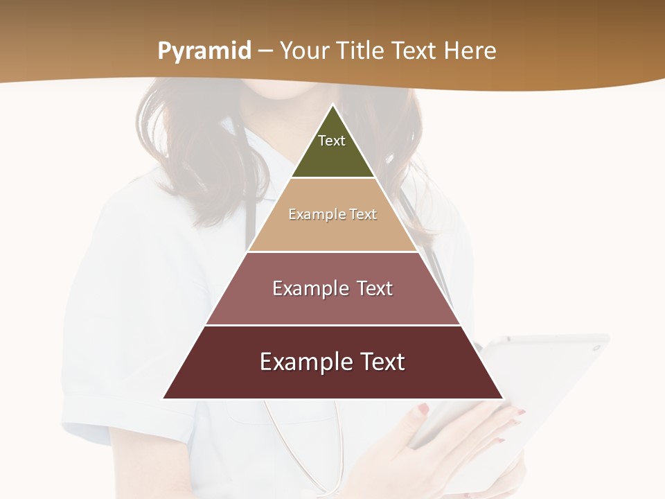 A Woman Doctor With A Stethoscope In Her Hand PowerPoint Template