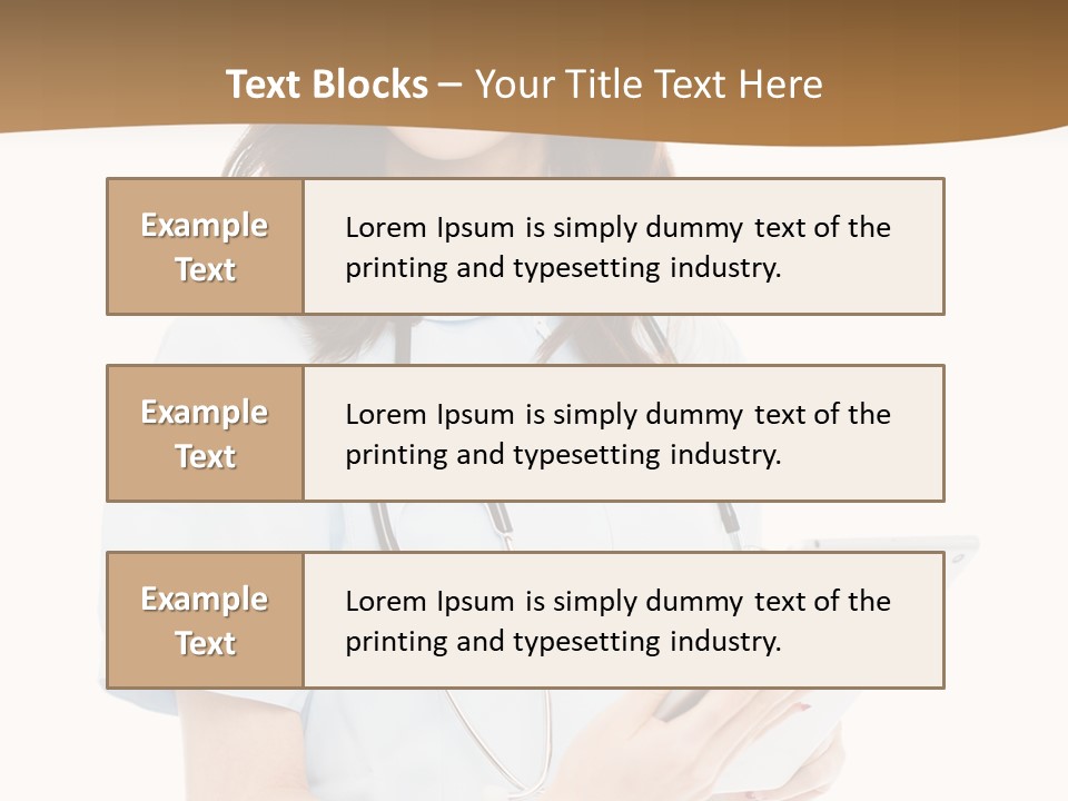 A Woman Doctor With A Stethoscope In Her Hand PowerPoint Template