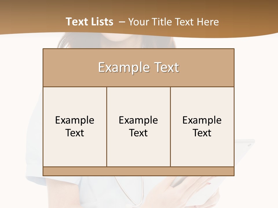 A Woman Doctor With A Stethoscope In Her Hand PowerPoint Template