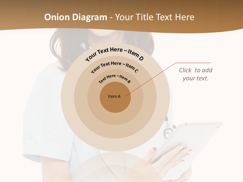 A Woman Doctor With A Stethoscope In Her Hand PowerPoint Template