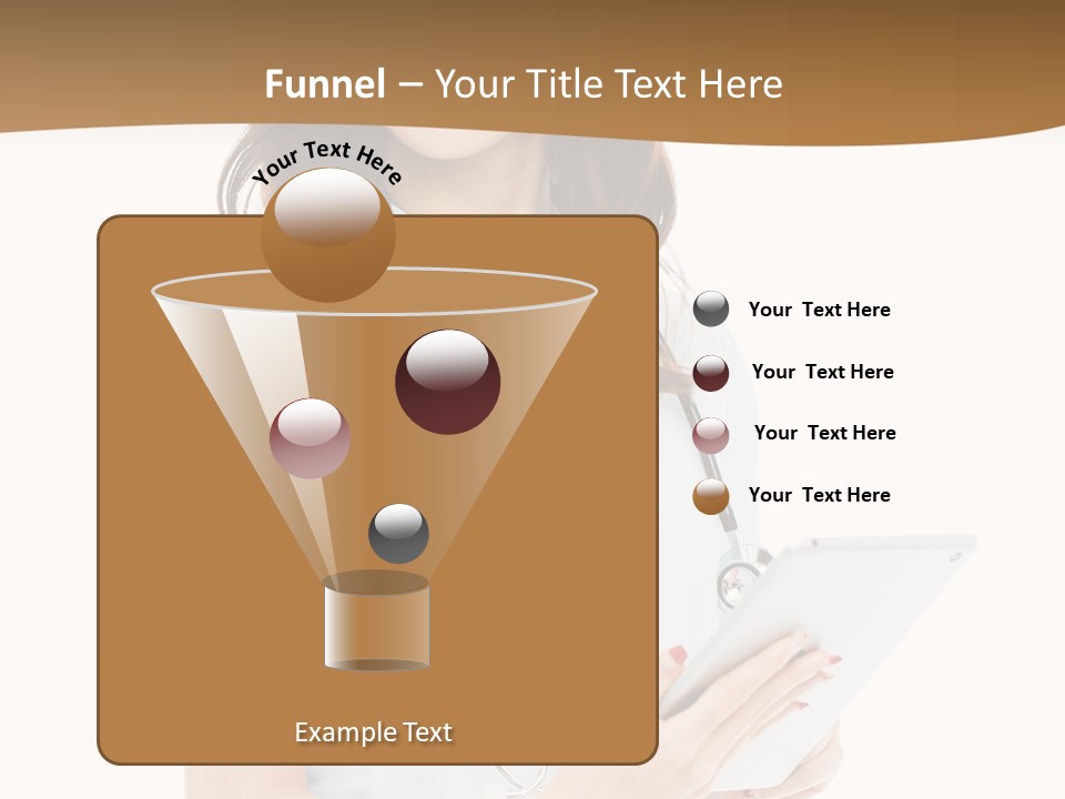 A Woman Doctor With A Stethoscope In Her Hand PowerPoint Template