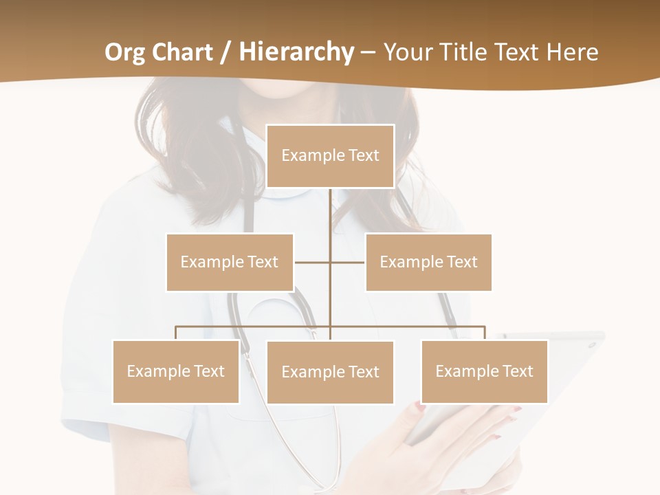 A Woman Doctor With A Stethoscope In Her Hand PowerPoint Template