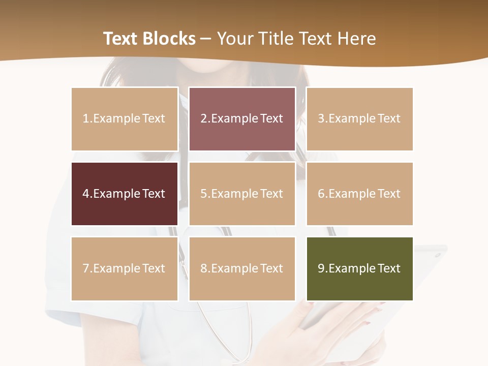 A Woman Doctor With A Stethoscope In Her Hand PowerPoint Template