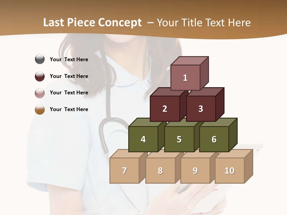 A Woman Doctor With A Stethoscope In Her Hand PowerPoint Template