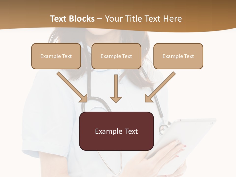 A Woman Doctor With A Stethoscope In Her Hand PowerPoint Template
