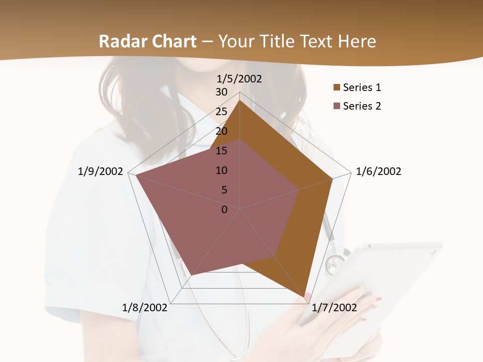 A Woman Doctor With A Stethoscope In Her Hand PowerPoint Template